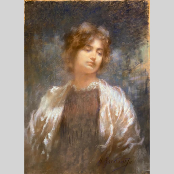 Алексомати Н.Х., Портрет юной девушки, XX век